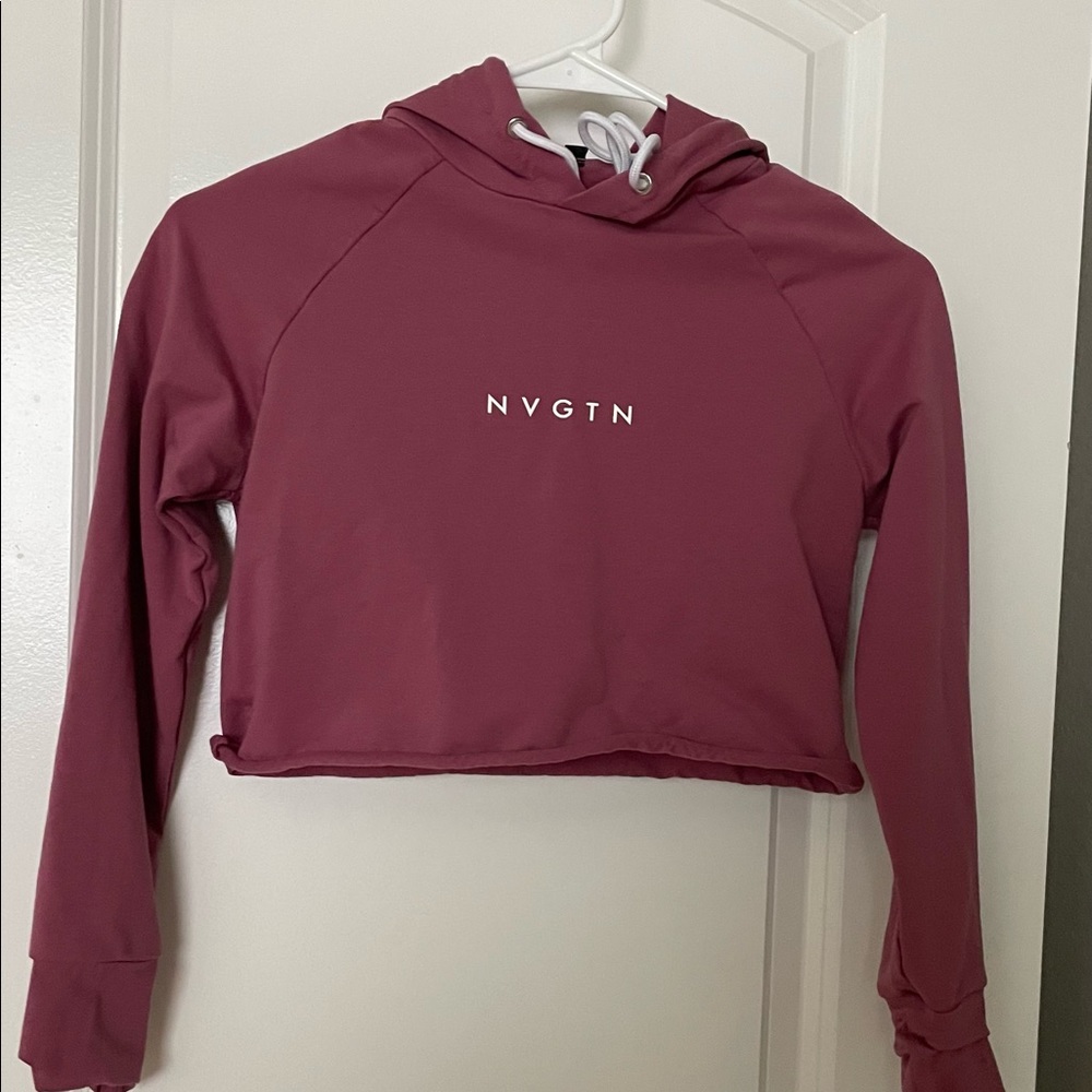 NVGTN pink cropped workout top , hoodies size XS